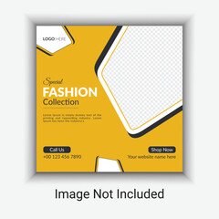Creative modern fashion design social media post template