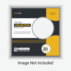 Creative modern fashion design social media post template