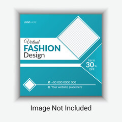 Creative modern fashion design social media post template
