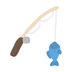 Fishing Line Style Icon  vector design and illustration template