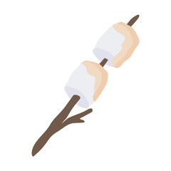 Marshmallow Line Style Icon  vector design and illustration template