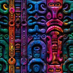 African tribal ethnic pattern background inspired by traditional art from africa