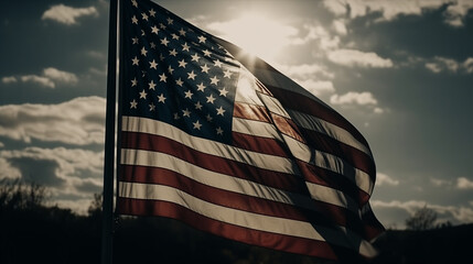 United States of America Flag Independence Day, AI-generated