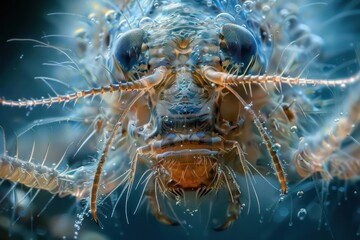 Advanced imaging technology capturing the underwater constructions of a caddisfly in detail