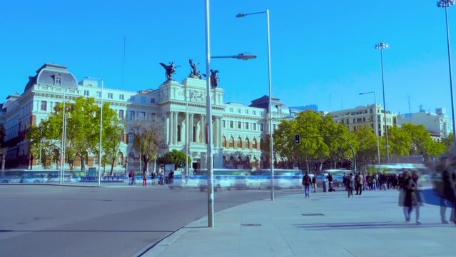 MADRID, SPAIN - DECAMBER 5 2017: Ministry of Agriculture, Fisheries and Food in Madrid (MAPA) is the department of the Government of Spain responsible on agricultural, livestock and fishery resources.