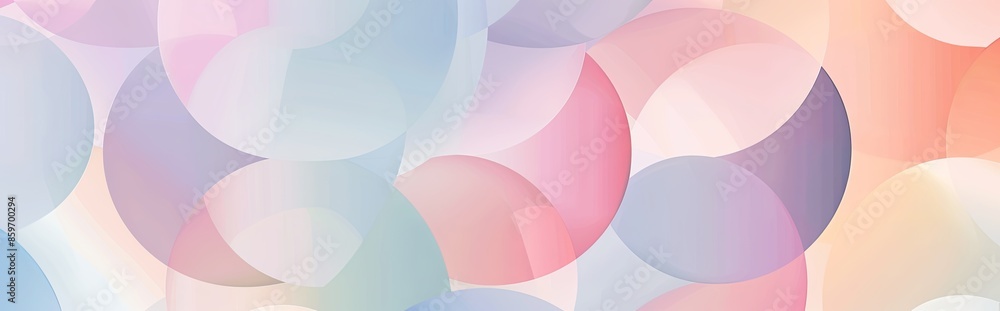 Poster Abstract Pastel Geometric Pattern With Smooth Lines and a Gradient Color Scheme