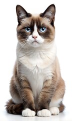 Obraz premium Cute Snowshoe Cat isolated on a white background 