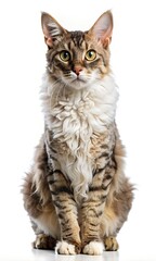 Obraz premium Cute La Perm Cat isolated on a white background 