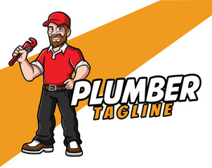 Plumber Mascot Illustration For your Service or Business