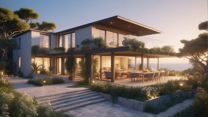 Beautiful villa with a soothing garden by the sea