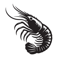 Prawns vector silhouette