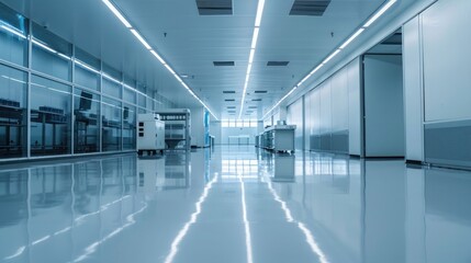 Obraz premium High-tech facility with fully automated PCB manufacturing equipment optimizing production processes. Fully Automated PCB Assembly Line