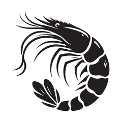 Prawns vector silhouette