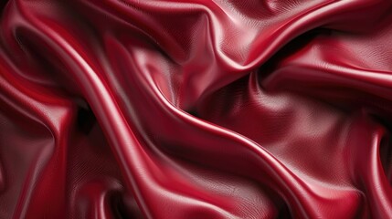 Obraz premium Smooth crimson leather surface