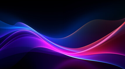 Obraz premium Abstract background, neon transparent wave , blue pink and purple hues