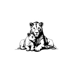 Lioness Protected By Lion