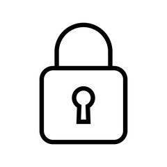 Padlock with keyhole icon, security icon.