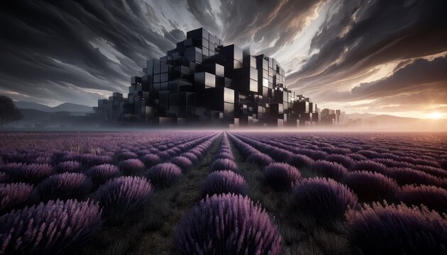 Black Cube Sunrise