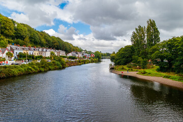 Housing settlement along River lee cork 