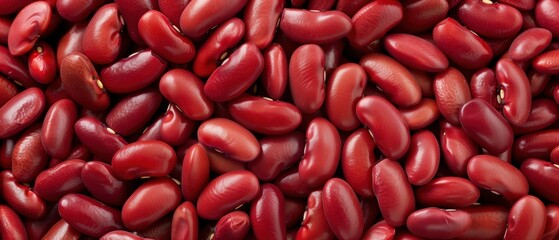 Heap of organic red kidney beans full frame background	
