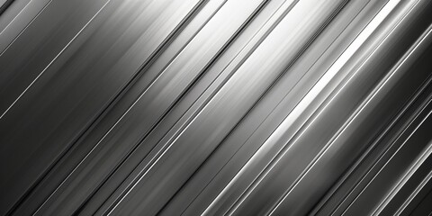 Fototapeta premium Abstract: High-resolution image of a metallic surface with diagonal lines, suitable for backgrounds, textures, and industrial design.