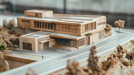 detailed architectural model of a building showcasing the insulation properties of fiber cement siding