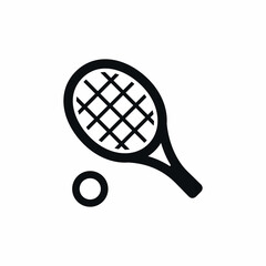 tennis ball racket sport icon