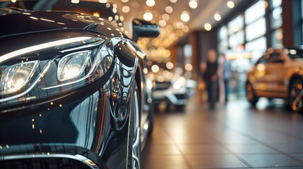 Naklejka premium Luxury Car Showroom Close-Up
