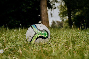soccer balls on the soccer field