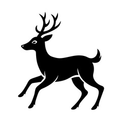 Running Deer Logo icon vector silhouette vector illustration