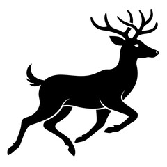 Running Deer Logo icon vector silhouette vector illustration