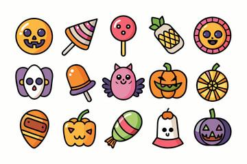 Halloween candy icon vector illustration