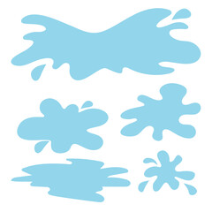Water splash vector cartoon illustration