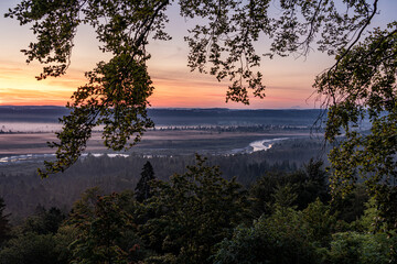 Schlederloh in der Morgendämmerung