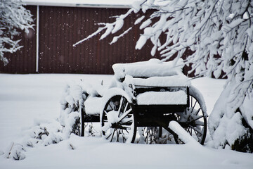 Snow Covered Wagon