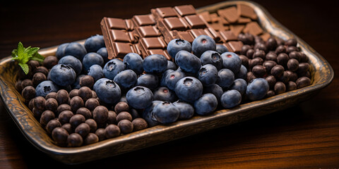 blueberries and chocolate