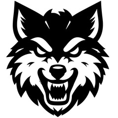 Fototapeta premium Esports wolf head silhouette