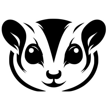 recommend clip art: Sugar glider head silhouette