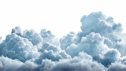 White cloud isolated on transparent background.
