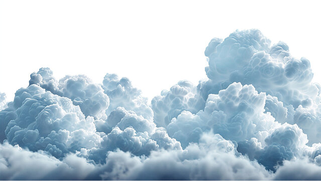 White cloud isolated on transparent background.