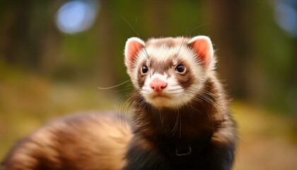 A Ferret portrait, wildlife photography