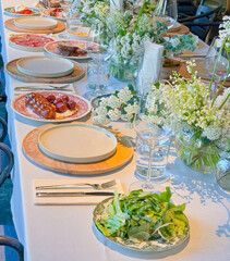 served tables in a restaurant