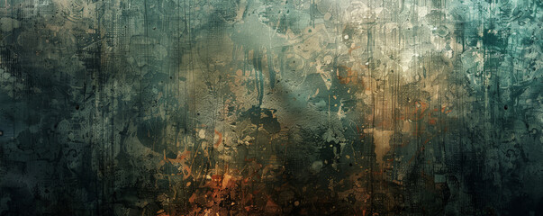 Design art background featuring a grunge texture with dark, muted colors and distressed elements, creating an edgy, urban feel
