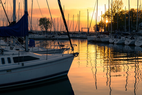 Marina at sunset, Grand Rivers Kentucky