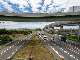 近畿道と阪和道が繋がる松原ジャンクション