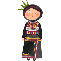 Character of Indonesian traditional clothing 