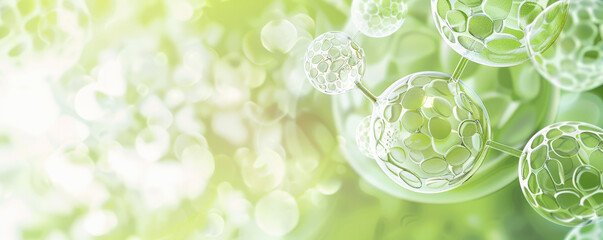 Medical background with a light green gradient, showcasing transparent overlapping circles and detailed anatomical illustrations for a fresh and professional appearance.