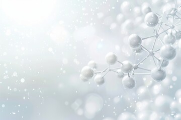 Abstract white molecule structure background