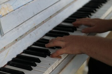 playing the piano