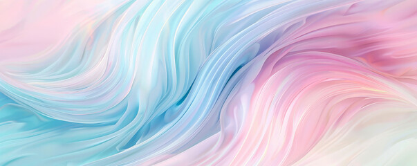 Fototapeta premium Pastel Swirls: Gentle pastel swirls of pink, blue, and mint green, blending softly together to create a soothing and elegant background.